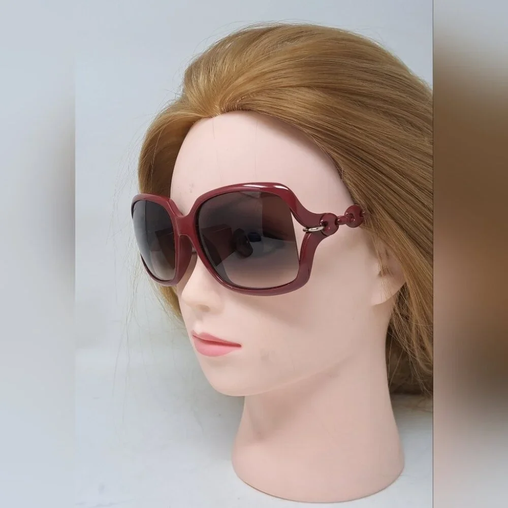 Gucci Womens Marina Chain Sunglasses Red Vintage Y2K GG3597/F/S 3GQJD 58-16-115